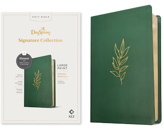 Couverture_NLT Large Print Thinline Reference Bible, Filament-Enabled Edition (LeatherLike, Evergreen, Red Letter)