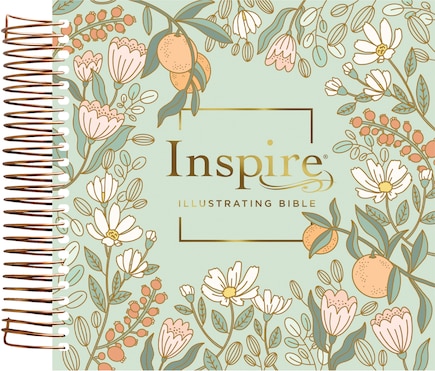 NLT Dayspring Inspire Illustrating Bible (Spiral Bound, Mint Floral Garden, Filament Enabled)