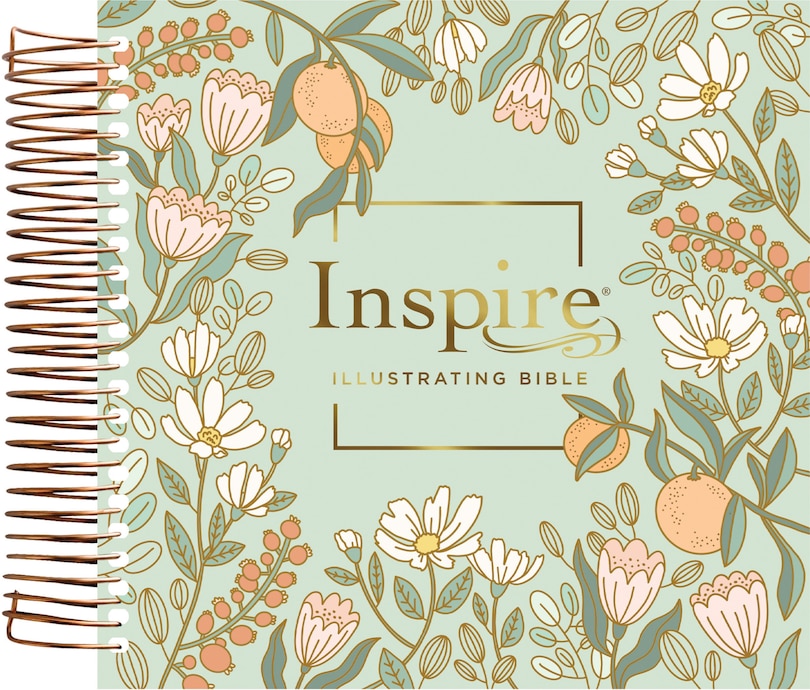Couverture_NLT Dayspring Inspire Illustrating Bible, Filament Enabled (Spiral Bound, Mint Floral Garden)