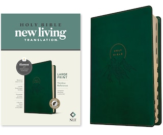 Front cover_NLT Large Print Thinline Reference Bible, Filament Enabled (LeatherLike, Evergreen Mountain , Indexed, Red Letter)