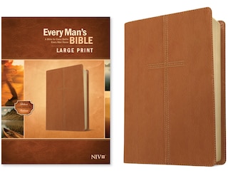 Couverture_Every Man's Bible NIV, Large Print (LeatherLike, Cross Saddle Tan)