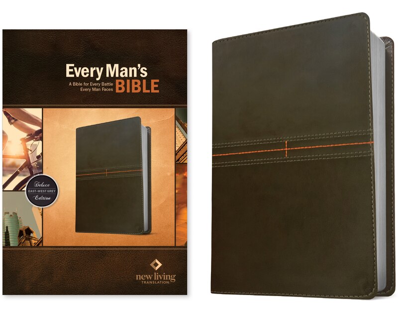 Front cover_Every Man's Bible NLT (LeatherLike, East–West Grey)