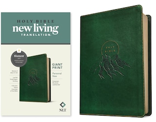 Couverture_NLT Personal Size Giant Print Bible, Filament Enabled (LeatherLike, Evergreen Mountain , Red Letter)