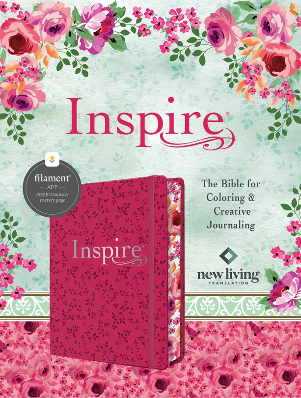 Front cover_Inspire Bible Nlt, Filament Enabled (Hardcover Leatherlike, Pink Peony)