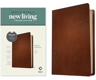 Front cover_NLT Thinline Reference Bible, Filament Enabled (Genuine Leather, Brown, Red Letter)