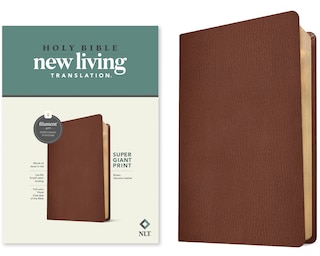 Front cover_NLT Super Giant Print Bible, Filament Enabled (Genuine Leather, Brown, Red Letter)