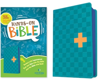 Front cover_NLT Hands-On Bible, Third Edition (Leatherlike, Blue Check Cross)