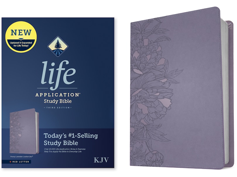 Front cover_KJV Life Application Study Bible, Third Edition (LeatherLike, Peony Lavender, Red Letter)