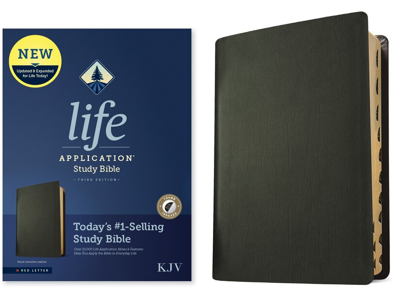 Couverture_KJV Life Application Study Bible, Third Edition (Genuine Leather, Black, Indexed, Red Letter)
