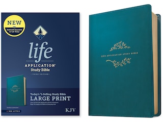 Couverture_KJV Life Application Study Bible, Third Edition, Large Print (LeatherLike, Teal Blue, Red Letter)