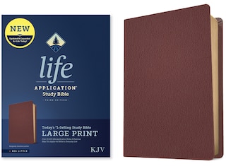 Couverture_KJV Life Application Study Bible, Third Edition, Large Print (Genuine Leather, Burgundy, Red Letter)