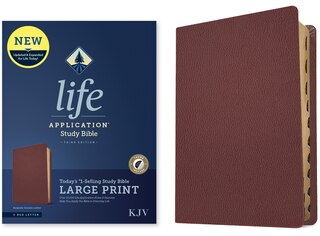 Couverture_KJV Life Application Study Bible, Third Edition, Large Print (Genuine Leather, Burgundy, Indexed, Red Letter)