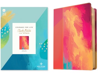Front cover_NLT Courage For Life Study Bible for Women, Filament Enabled (LeatherLike, Fierce Pink)