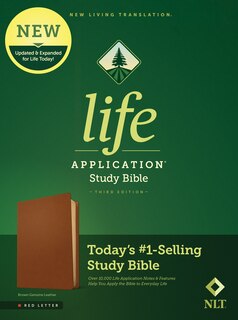 Front cover_NLT Life Application Study Bible, Third Edition (Genuine Leather, Brown, Red Letter)