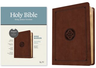 Front cover_KJV Wide Margin Bible, Filament Enabled (LeatherLike, Dark Brown Medallion, Red Letter)
