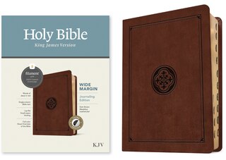 Couverture_KJV Wide Margin Bible, Filament Enabled (LeatherLike, Dark Brown Medallion, Indexed, Red Letter)