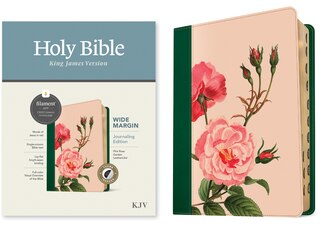 Front cover_KJV Wide Margin Bible, Filament Enabled (LeatherLike, Pink Rose Garden, Indexed, Red Letter)