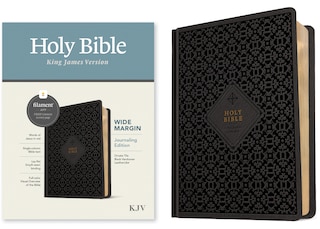 Front cover_KJV Wide Margin Bible, Filament Enabled (Hardcover LeatherLike, Ornate Tile Black, Red Letter)