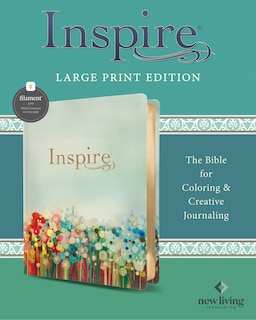 Front cover_Inspire Bible Large Print Nlt, Filament Enabled (Leatherlike, Floral Fields with Gold)