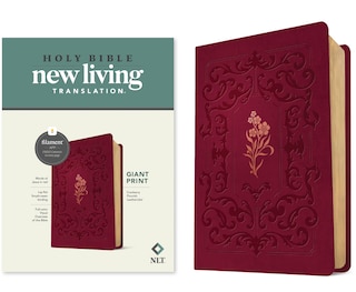Couverture_NLT Giant Print Bible, Filament Enabled (Leatherlike, Cranberry Flourish, Red Letter)