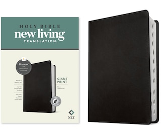 Front cover_NLT Giant Print Bible, Filament Enabled (Leatherlike, Black, Indexed, Red Letter)