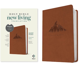Couverture_NLT Giant Print Premium Value Bible, Filament Enabled (Leatherlike, British Tan Mountain)