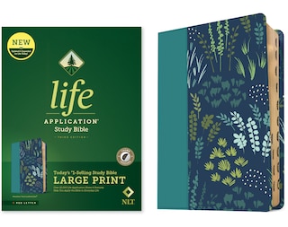 Couverture_NLT Life Application Study Bible, Third Edition, Large Print (Leatherlike, Meadow Teal, Indexed, Red Letter)