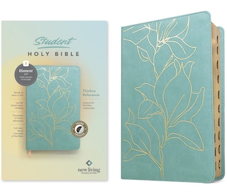 Couverture_NLT Student Bible, Thinline Reference, Filament Enabled (Leatherlike, Tropical Iris Teal Blue, Indexed, Red Letter)