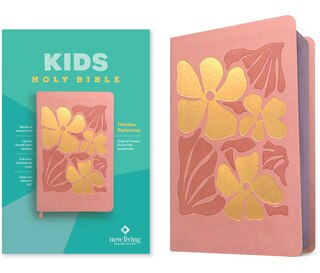 Couverture_NLT Kids Bible, Thinline Reference Edition (Leatherlike, Tropical Flowers Dusty Pink, Red Letter)
