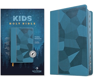 Front cover_NLT Kids Bible, Thinline Reference Edition (Leatherlike, Camo Blue, Indexed, Red Letter)