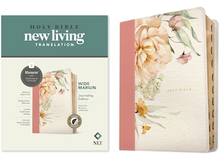 Couverture_NLT Wide Margin Bible, Filament Enabled (Leatherlike, Dusty Pink Blossoms, Indexed)