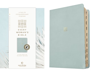 Couverture_NLT Every Woman’s Bible, Filament Enabled (LeatherLike, Sky Blue, Indexed, Red Letter)