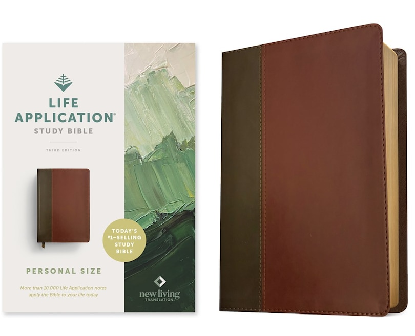Couverture_NLT Life Application Study Bible, Third Edition, Personal Size (LeatherLike, Brown/Mahogany, Red Letter)