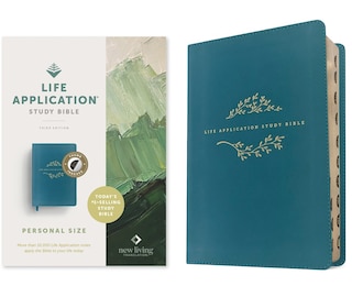 Couverture_NLT Life Application Study Bible, Third Edition, Personal Size (LeatherLike, Teal Blue, Indexed, Red Letter)
