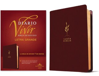Couverture_Biblia de Estudio del Diario Vivir Rvr60, Letra Grande (Sentipiel, Vino Tinto, Letra Roja)