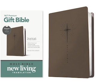 Front cover_Premium Gift Bible Nlt, Filament Enabled (Leatherlike, Star Cross Taupe, Red Letter)