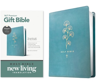 Front cover_Premium Gift Bible Nlt, Filament Enabled (Leatherlike, Teal Cross, Red Letter)