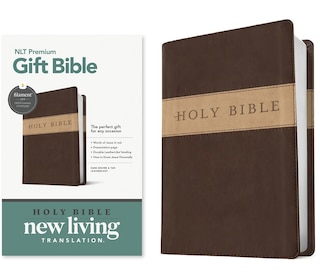 Couverture_Premium Gift Bible Nlt, Filament Enabled, Tutone (Leatherlike, Dark Brown/Tan, Red Letter)