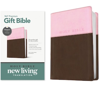 Front cover_Premium Gift Bible Nlt, Filament Enabled, Tutone (Leatherlike, Pink/Dark Brown, Red Letter)