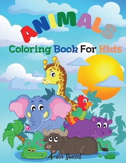 Front cover_Animals Coloring book for kids