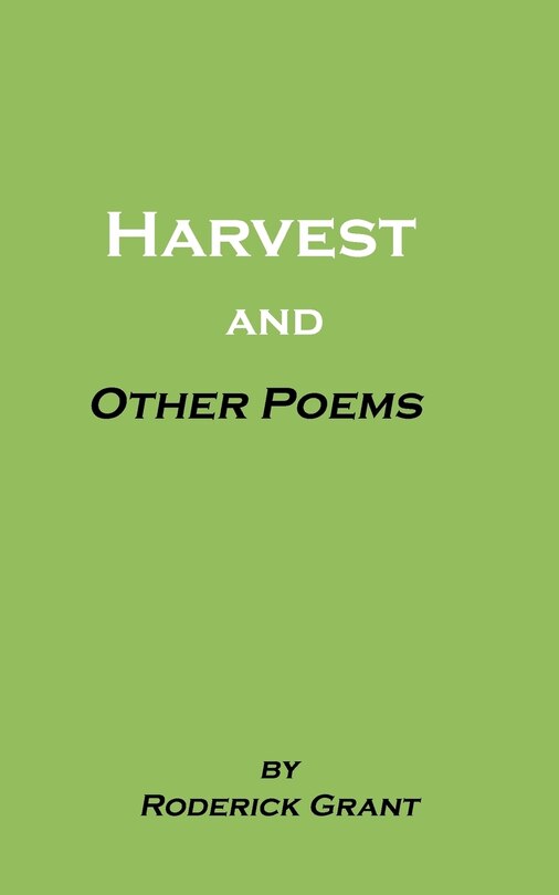 Front cover_Harvest and Other Poems