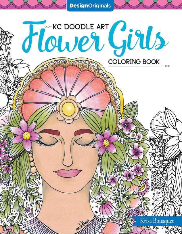 Front cover_Kc Doodle Art Flower Girls Coloring Book