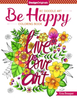 Front cover_Kc Doodle Art Be Happy Coloring Book