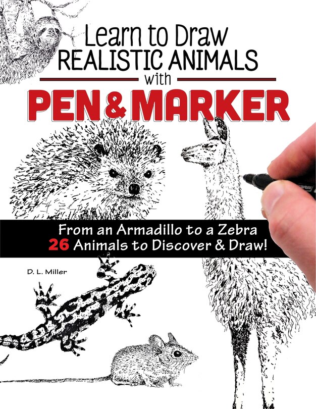 Front cover_Learn To Draw Realistic Animals With Pen & Marker