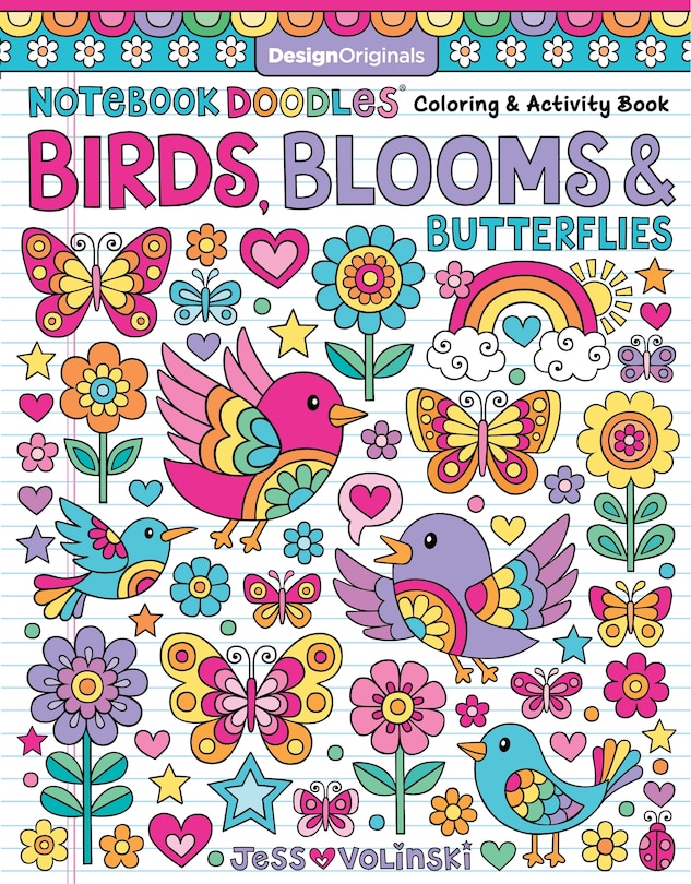 Front cover_Notebook Doodles Birds, Blooms & Butterflies