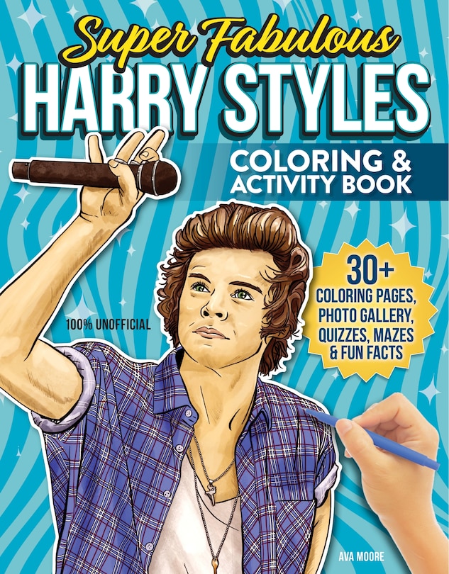 Front cover_Super Fabulous Harry Styles Coloring & Activity Book