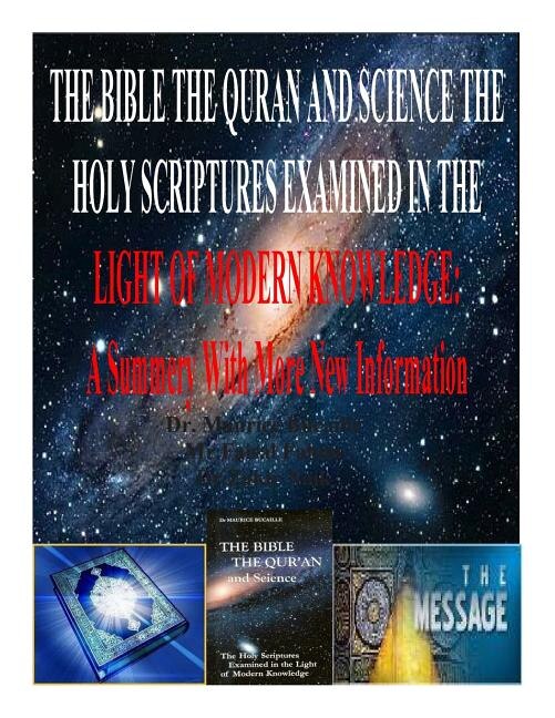 Front cover_The Bible the Quran and Science the Holy Scriptures Examined in the Light of Modern Knowledge