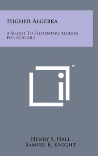 Front cover_Higher Algebra
