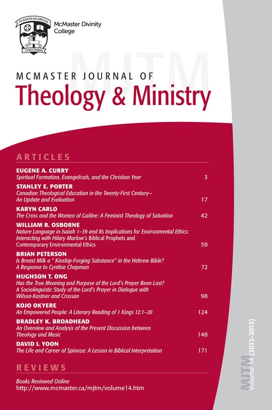 Front cover_Mcmaster Journal Of Theology And Ministry