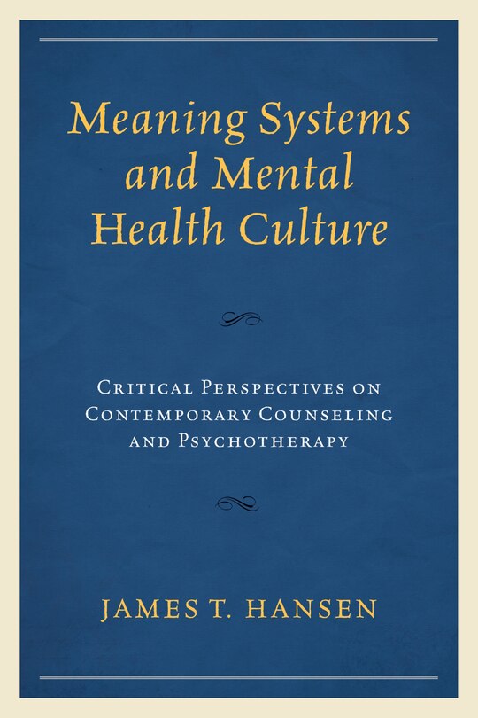 Couverture_Meaning Systems And Mental Health Culture